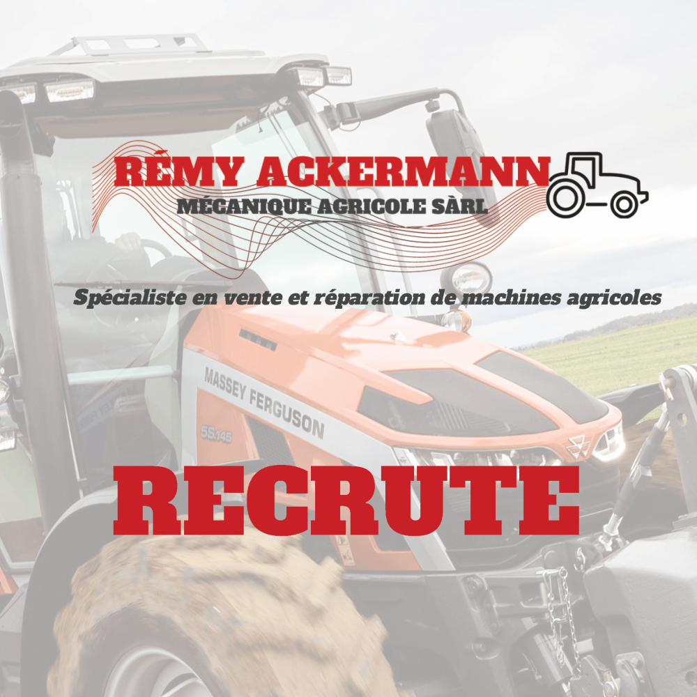 Offre d'emploi Rémy Ackermann Mécanique Agricole - Recrute 2